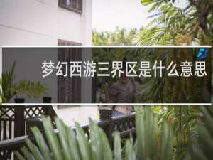 梦幻西游三界区是什么意思