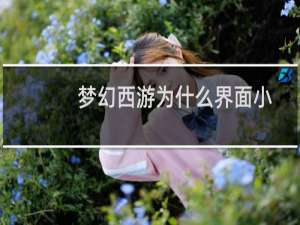 梦幻西游为什么界面小