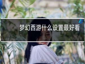 梦幻西游什么设置最好看