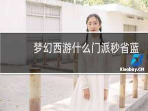 梦幻西游什么门派秒省蓝