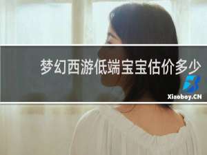 梦幻西游低端宝宝估价多少