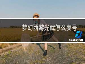 梦幻西游光武怎么卖号