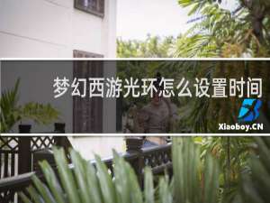 梦幻西游光环怎么设置时间