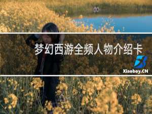 梦幻西游全频人物介绍卡