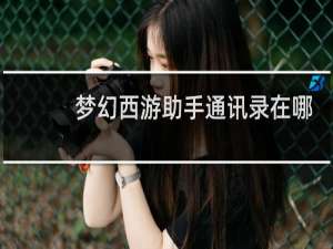 梦幻西游助手通讯录在哪