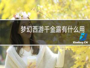 梦幻西游千金露有什么用