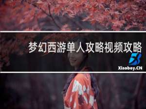梦幻西游单人攻略视频攻略