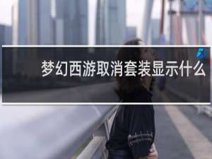 梦幻西游取消套装显示什么