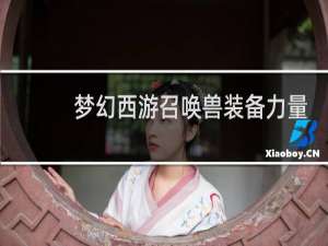 梦幻西游召唤兽装备力量