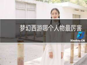 梦幻西游哪个人物最厉害