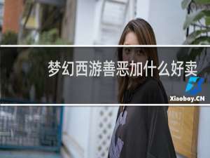 梦幻西游善恶加什么好卖