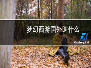 梦幻西游国外叫什么