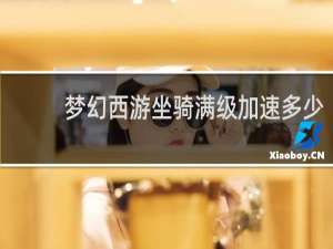 梦幻西游坐骑满级加速多少