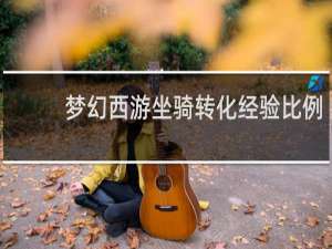 梦幻西游坐骑转化经验比例