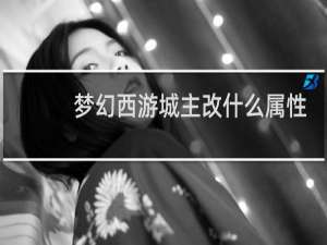 梦幻西游城主改什么属性