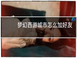 梦幻西游城市怎么加好友