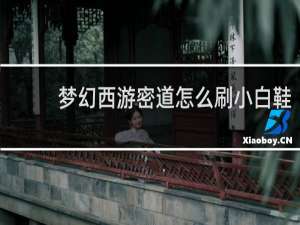 梦幻西游密道怎么刷小白鞋