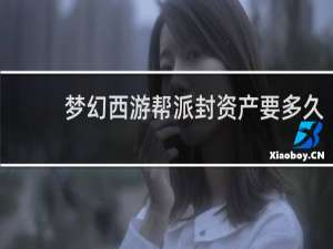 梦幻西游帮派封资产要多久