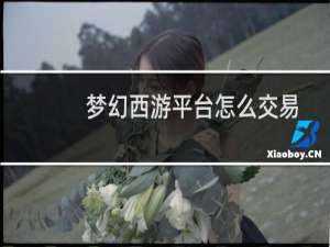 梦幻西游平台怎么交易