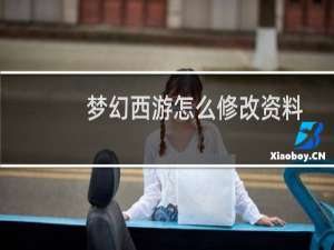 梦幻西游怎么修改资料