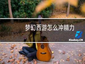 梦幻西游怎么冲精力