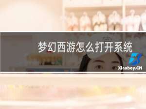 梦幻西游怎么打开系统