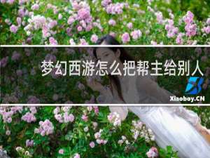 梦幻西游怎么把帮主给别人