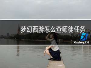 梦幻西游怎么查师徒任务