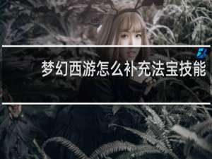 梦幻西游怎么补充法宝技能