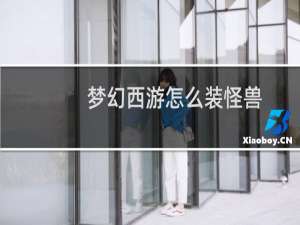 梦幻西游怎么装怪兽