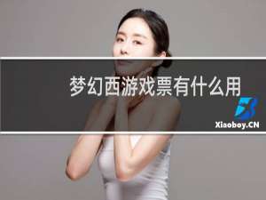 梦幻西游戏票有什么用