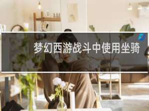 梦幻西游战斗中使用坐骑