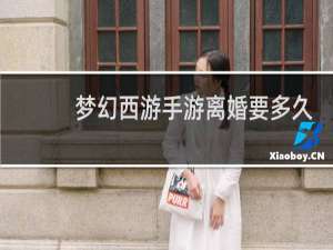 梦幻西游手游离婚要多久