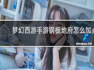 梦幻西游手游钢板地府怎么加点