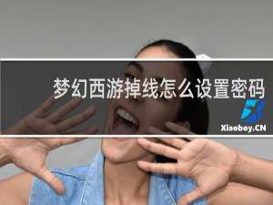 梦幻西游掉线怎么设置密码