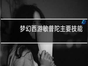 梦幻西游敏普陀主要技能