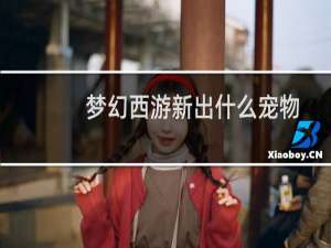 梦幻西游新出什么宠物