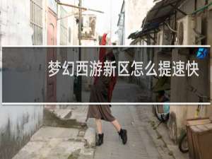 梦幻西游新区怎么提速快