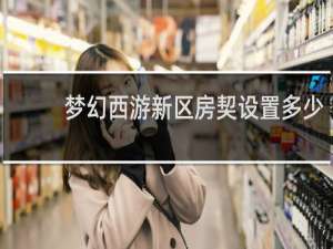 梦幻西游新区房契设置多少