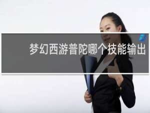 梦幻西游普陀哪个技能输出