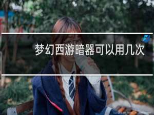 梦幻西游暗器可以用几次