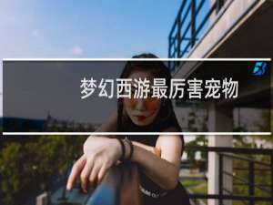 梦幻西游最厉害宠物
