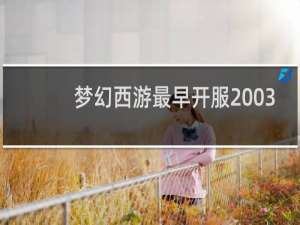梦幻西游最早开服2003