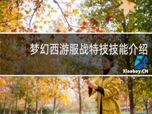 梦幻西游服战特技技能介绍