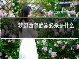 梦幻西游武器必杀是什么
