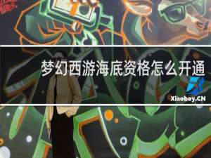 梦幻西游海底资格怎么开通