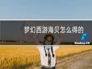 梦幻西游海贝怎么得的