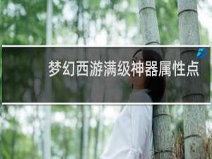 梦幻西游满级神器属性点