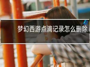 梦幻西游点滴记录怎么删除