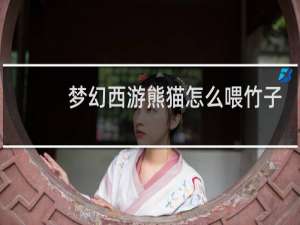 梦幻西游熊猫怎么喂竹子